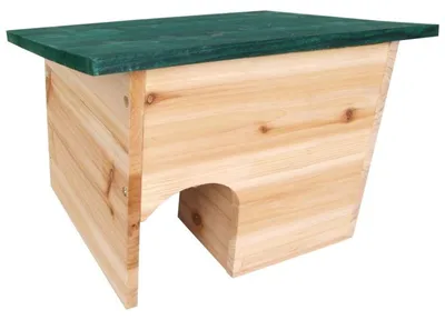 Produktbild von Igelhaus aus Holz Igelhütte Igelhotel Labyrintheingang Igelquartier Igelnest neu