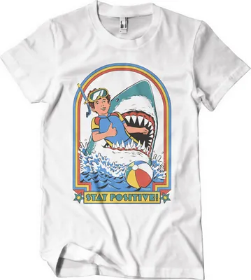 Produktbild von Stay Positive T-Shirt - Medium - White