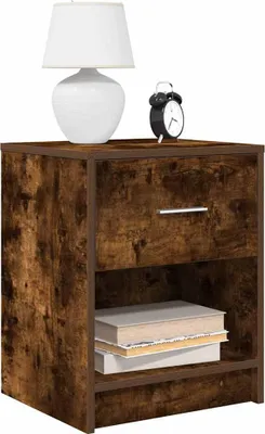 Immagine prodotto di vidaXL Comodini 2 pezzi con cassetto rovere fumé 40x34x50 cm