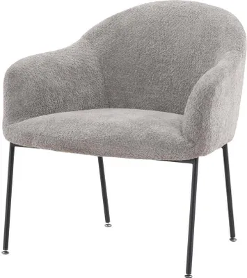 Produktbild von FURNLUX Sessel Catania Grau Und Schwarz 85cm / Hauptfarbe: Grau / Abmessungen: 85 x 80 x 88 cm