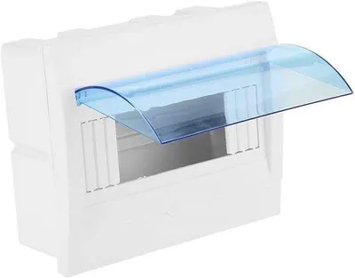 Image de Armoire réseau à couvercle transparent - 5 à 8 ports - Blanc et bleu