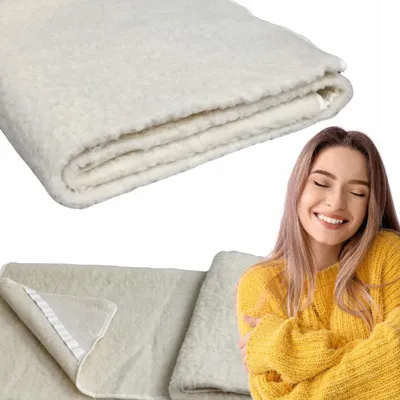 Obrázek produktu pro Bez značky MERYNOS Vlněný podklad na matraci ovčí vlna 90x200