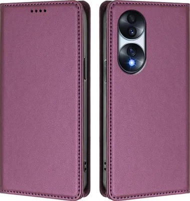 Immagine prodotto di Custodia in pelle per Honor 70, custodia flip magnetica in Finto cuoio con supporto Viola