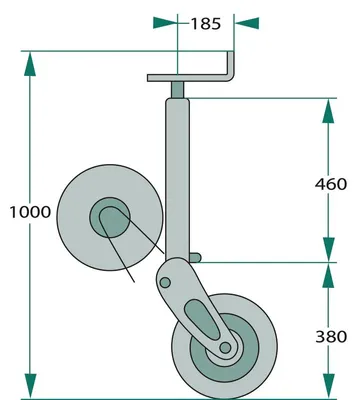 Obrázok produktu pre Oceľové oporné koleso 1000 mm 1400 kg SIMOL M237