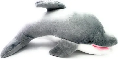 Produktbild von Onwomania Plüschtier Kuscheltier Stoff Tier Delfin Delphin Tier groß 46cm Grau