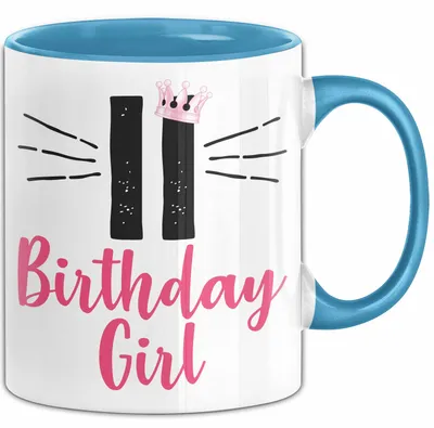 Produktbild von 11 Birthday Girl Tasse Mädchen Geschenk 11. Geburtstag Witzig (Blau)