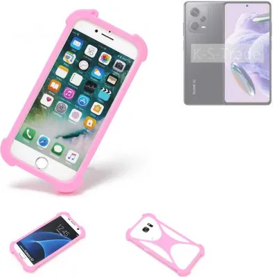 Produktbild von K-S-Trade Handy Hülle kompatibel mit Xiaomi Redmi Note 12 Pro+ Schutz Hülle Bumper Silikon Schutz Hülle Cover Case Silikoncase Silikonbumper TPU