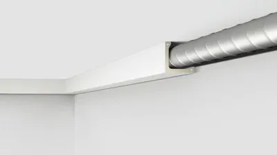 Immagine prodotto di Modanatura di copertura NMC L4 ARSTYL Noel Marquet Battiscopa decorativo Cornice del soffitto Modanatura decorativa moderna bianca 2 m