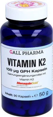 Zdjęcie produktu dla GALL PHARMA Witamina K2 100 µg GPH Kapsułki, 90 kapsułek