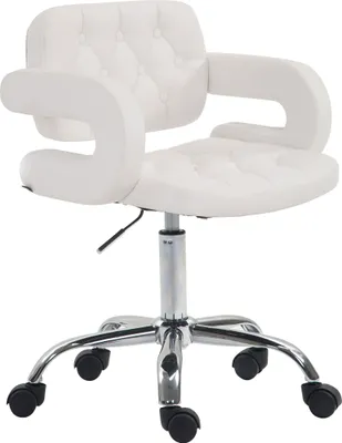 Produktbild von Arbeitshocker HLO-CP103 Kunstleder weiß