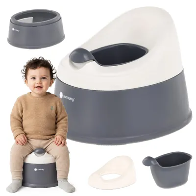 Produktbild von Töpfchen Toilettentrainer Kinder Töpfchen Kindertoilette Babytopf WC Toilettentrainer Anti-Rutsch grau Sun Baby