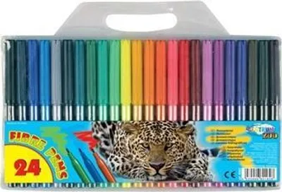 Zdjęcie produktu dla Centrum Flamastry Zoo 24 Kolory - Flamastry Do Rysowania Dla Dzieci, Kolorowe Pisaki