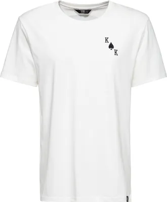 Produktbild von KING KEROSIN Basic T-Shirt Mit Backprint Und Stickerei Playcard King Offwhite 5Xl