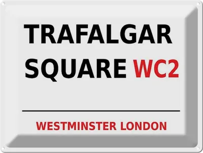 Produktbild von vianmo Blechschild 30x40 cm London Westminster Trafalgar Square WC2