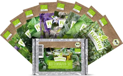 Produktbild von Teekräuter-Set (8 Sorten) |  Kräutersamen-Sets von FLORTUS
