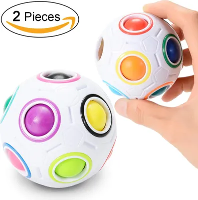 Produktbild von 2 PCs Magic Rainbow Ball herausfordernd Puzzle Cube Fidget Toy für Kinder / Erwachsene