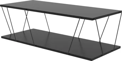 Produktbild von Dmora Couchtisch Harmonia 120x50x30h cm Schwarz, Zeitungsablage