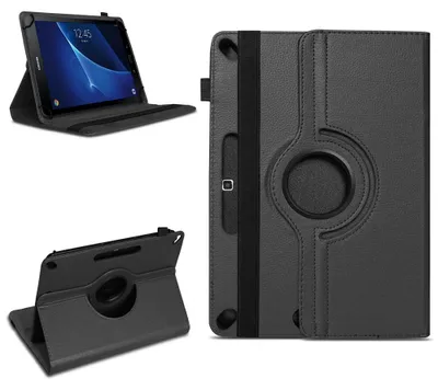 Produktbild von Tablet Tasche Samsung Galaxy Tab A6 10.1 Hülle Schutzhülle Drehbar Case Cover Farben:Schwarz