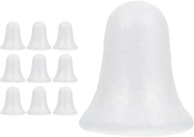 Produktbild von Set aus 10 weißen Styroporglocken zur DIY-Dekoration