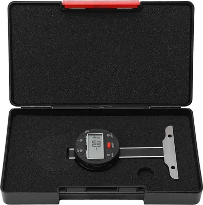 Produktbild von Digitales Tiefenmessgerät mit hoher Genauigkeit, LCD-Anzeige, elektronischer Tiefenanzeiger und Datenschnittstelle (0–50,8 mm)