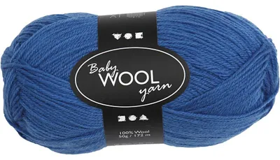 Produktbild von Babywolle, L 172 M, Blau, 50 g/ 1 Knäuel [HOB-41333]
