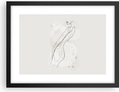 Produktbild von Gerahmtes Poster - Schwarzer Rahmen - Minimalismus Körper Frauen - 40x30 cm - Wand Bild - Wanddeko - Wandbilder - Kunstposter - Wandposter - Bilderrahmen - Bilder - Kunstdruck - P2BAA40x30-4831