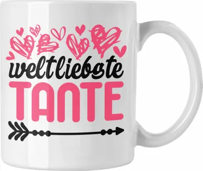 Produktbild von Trendation - Beste Tante der Welt Geschenk Tasse mit Spruch Kaffeetasse für Weltliebste Tante (Weiß)