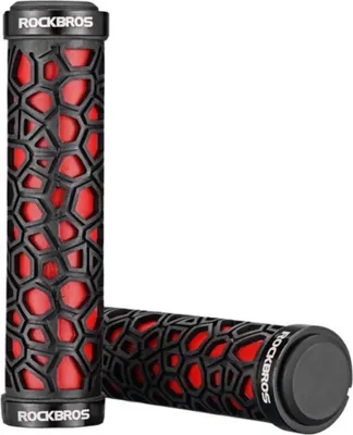 Produktbild von Fahrradgriffe aus rutschfestem Gummi, Ø 22 mm, schwarz-rot