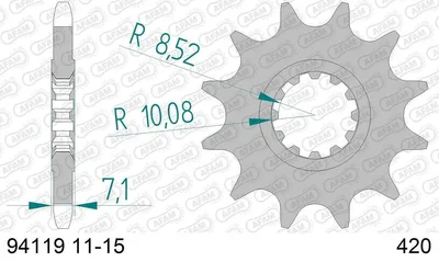 Produktbild von AFAM Kettenritzel 94119-13 Vorne für YAMAHA MOTORCYCLES TZR Stahl