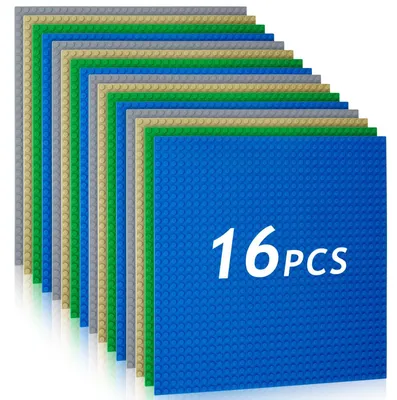 Productafbeelding van Solidchoice - Set van 16 Bouwplaten voor Creatief Spel