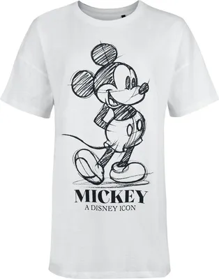 Produktbild von Mickey Mouse Oversize T-Shirt Damen Micky Maus - Icone - Oversize weiß L