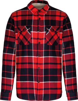 Produktbild von Kariban - Hemdjacke für Herren RW9493 (XL) (Rot/Marineblau)