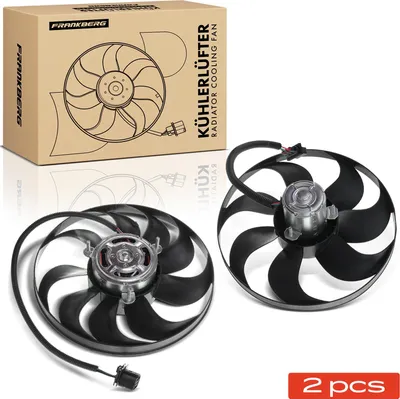 Imagen del producto de Frankberg: 2 ventiladores de refrigeración para motor, compatibles con VW Golf IV, Audi A3 y Skoda Octavia I