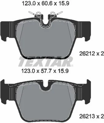 Produktbild von TEXTAR Bremsbeläge Satz Hinten für BMW 1 Schrägheck (F40) 2621201