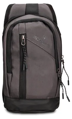 Image de Sacoche pour homme B Cavalli, en simili cuir noir, avec bandoulière réglable et fermeture éclair. Modèle : Black B UNICA, dimensions : 17x7x36 cm