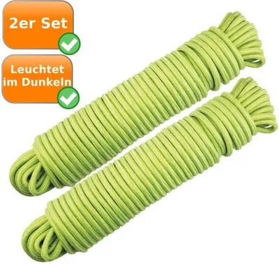 Produktbild von 2er Set 15 Meter Universalseil Yellowstone CA1151 leuchtene Allzweckschnur grün