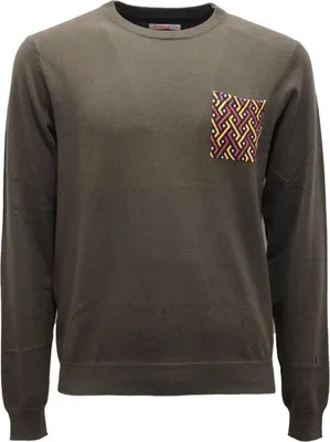 Productafbeelding van 5455AI - Herenpullover SUN68 - Wol/katoen - Groen