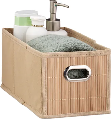 Obrázok produktu pre relaxdays úložný kôš bambusový úzky