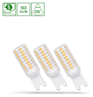 Immagine prodotto di LED G9 4W 230V AC bianco caldo DIMMABLE 410 lumen 270°