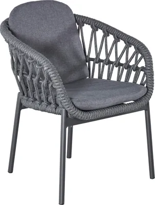 Produktbild von LC Garden »Bari« Gartenstuhl I Aluminium/Rope Armlehnstuhl mit Sitz-und Rückenkissen
