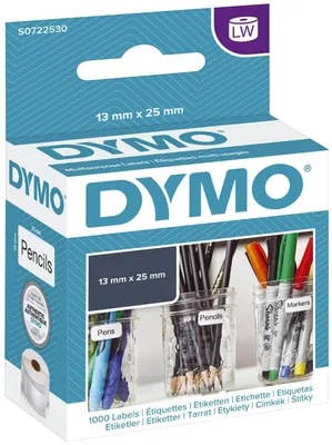 Image de DYMO LabelWriter Multipurpose Labels, noir, blanc, 25 mm, 13 mm, papier, boîte, 40 mm