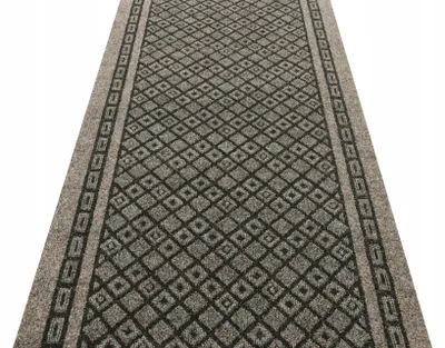 Produktbild von Robuste Fußmatte Läufer 100x200cm Rautenmuster Beige
