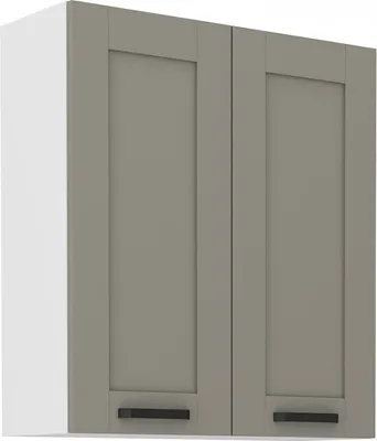 Produktbild von Hoher Oberschrank LAILI – Breite 80 cm, hellgrau/weiß