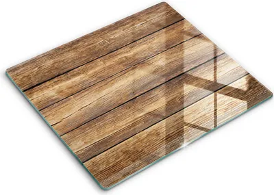 Zdjęcie produktu dla Deska kuchenna – 60 cm x 52 cm - Szklana deska do krojenia - Szkło hartowane – Antypoślizgowa - Deski Tekstura Drewno
