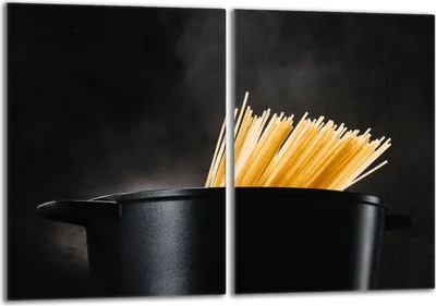 Immagine prodotto di Set di piastre di copertura per piano cottura 2x40x52 cm in Vetroceramica con alzatina in vetro, pasta nera