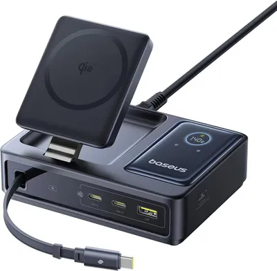 Produktbild von Baseus NOMOS 5-in-1 Ladegerät Wireless Charging 140W