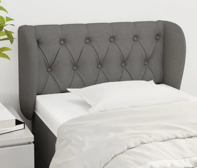 Produktbild von The Living Store Kopfteil mit Ohren Dunkelgrau 83x23x78/88 cm Stoff