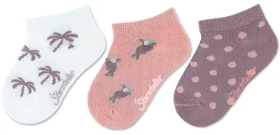 Productafbeelding van Sterntaler babysokken voor meisjes, sneakersokken, 3-delige set. Sokken voor baby's