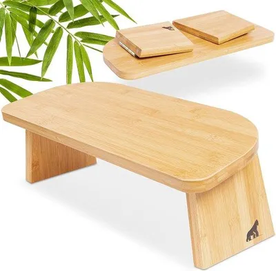 Produktbild von Famanu Meditationsbank aus Bambus - Ergonomische Yoga-Hocker für tiefe Meditation und Achtsamkeit