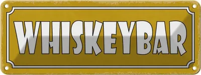 Produktbild von vianmo Blechschild 10x27 cm Whiskeybar Alkohol Essen Trinken Bar Club